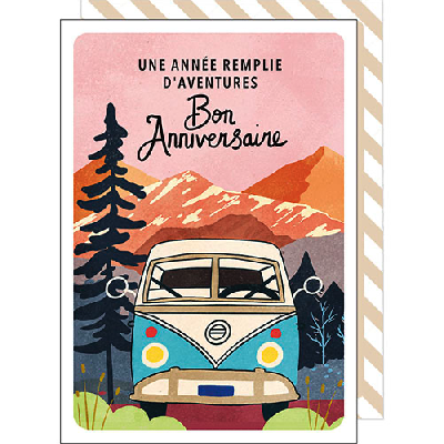 Carte Anniversaire - Un van