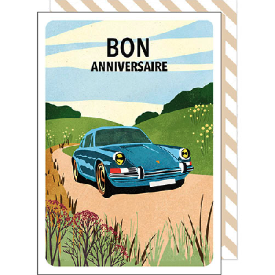 Carte Anniversaire - Une voiture de luxe