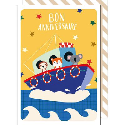 Carte Anniversaire enfant - Petit bateau