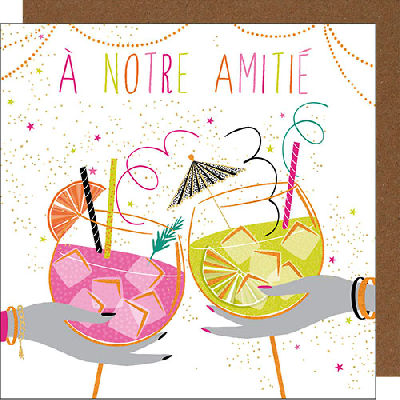 Carte double A NOTRE AMITIE