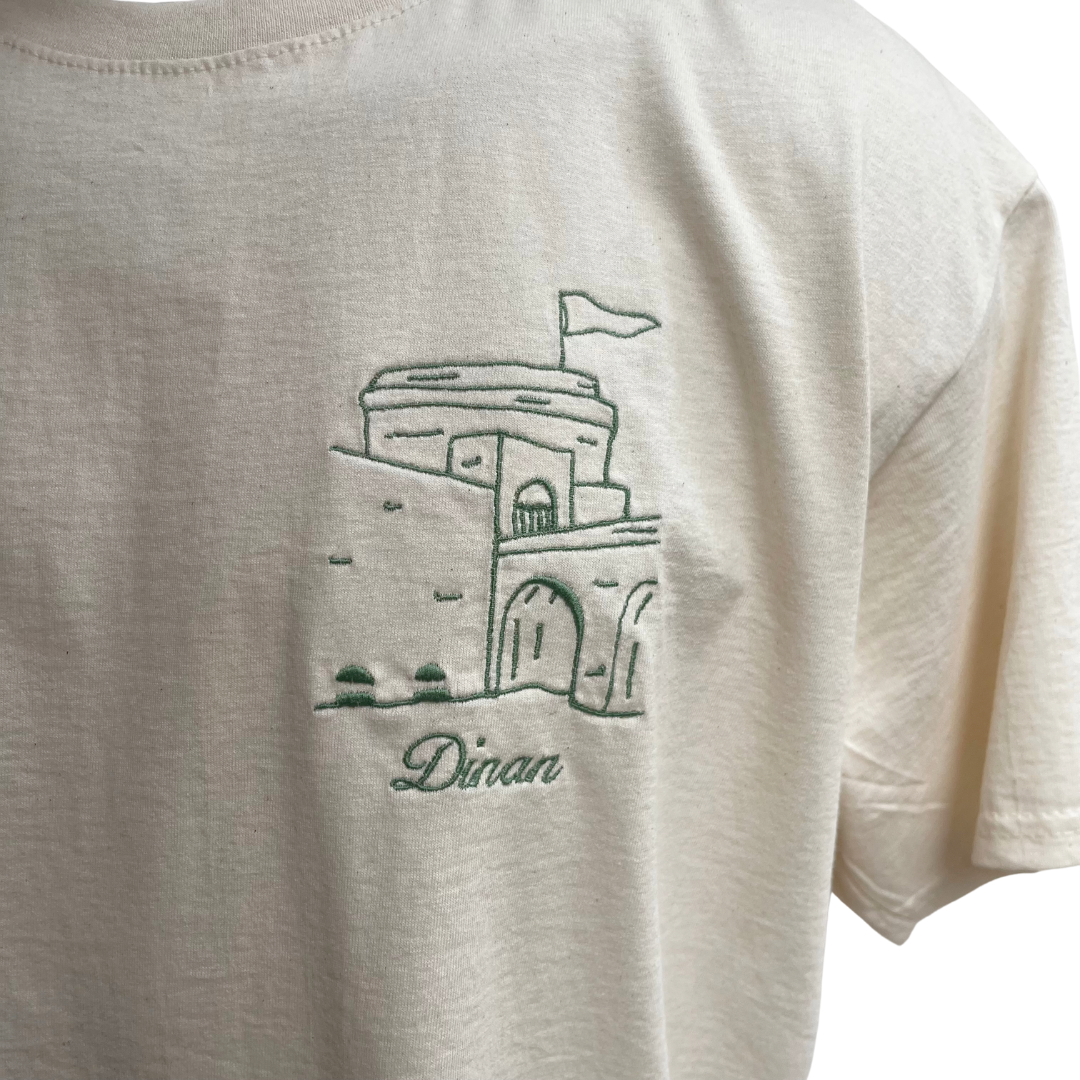 TEE-SHIRT ÉCRU BRODÉ - CHÂTEAU