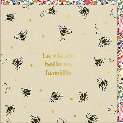 Carte double "La vie est belle en famille"