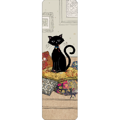 Marque-page - Un chat sur des coussins