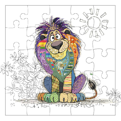 Carte Puzzle LION - 25 pièces