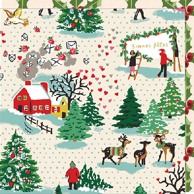 Carte double "Bonnes fêtes"