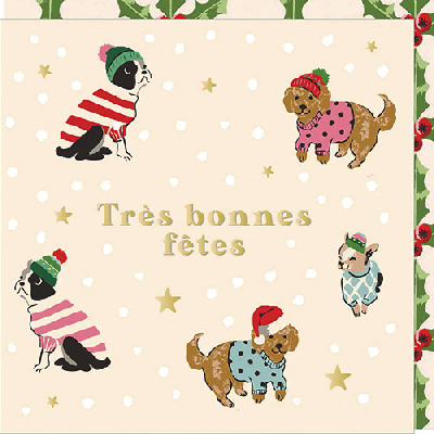 Carte double "Très bonnes fêtes"