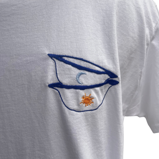 TEE-SHIRT BLANC BRODÉ - DUO BOLS BRETONS