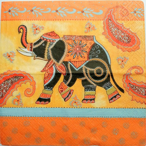 Serviette papier décor Elephant