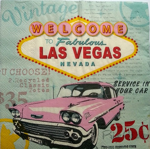 Serviette papier décor Las Vegas