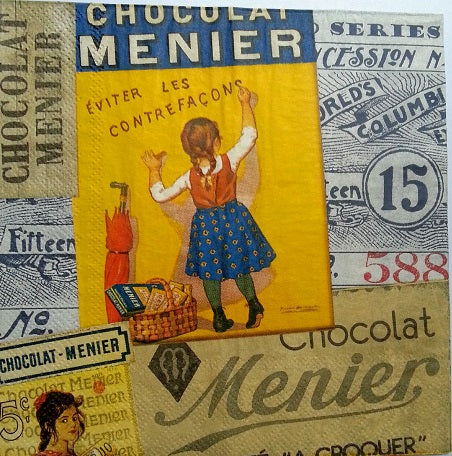 Serviette papier décor Chocolat Meunier