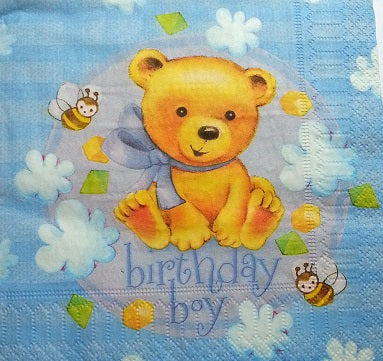 Serviette papier décor Birthday Boy