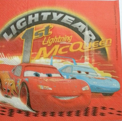 Serviette papier décor Cars