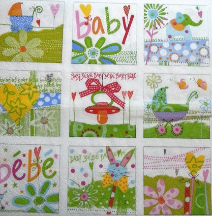 Serviette papier décor Baby