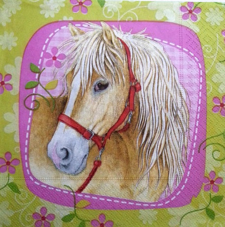 Serviette papier décor Chevaux