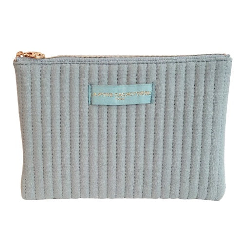 Pochette matelassée bleue