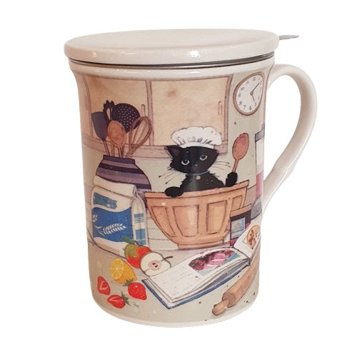 MUG tisanière - Chaton en cuisine