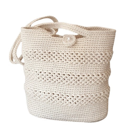 Sac au crochet écru - Fait-main