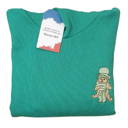 HOODIE ENFANT VERT - OURSON