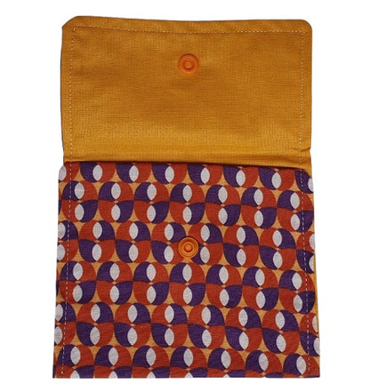 Pochette à savon solide - Design 70s orange et violet