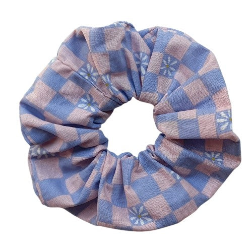 Chouchou - Design vichy parme et rose et petits fleurs