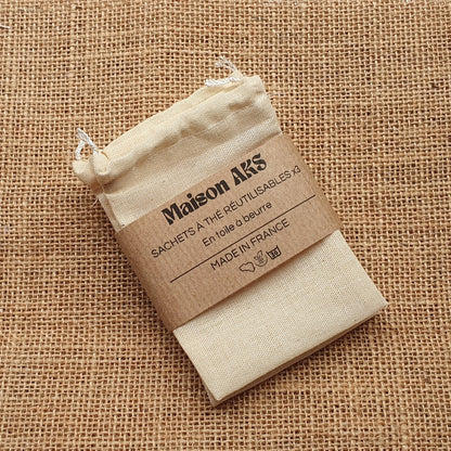 Sachets de thé réutilisables - Lot de 3