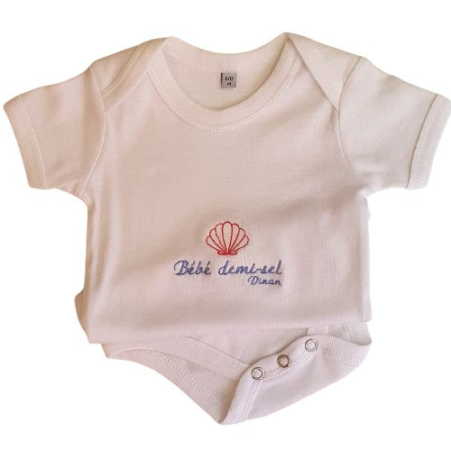 Body brodé - Bébé demi-sel Dinan - Coquillage