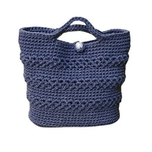 Charger l&#39;image dans la galerie, Petit sac au crochet bleu marine

