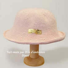 Charger l&#39;image dans la galerie, Chapeau au crochet naissance - Rose

