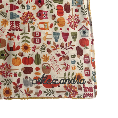 Serviette élastique - Animaux d'automne