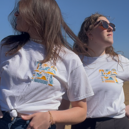 TEE-SHIRT BLANC BRODÉ - SUMMER VIBES