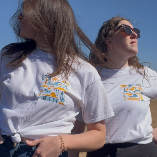 TEE-SHIRT BLANC BRODÉ - SUMMER VIBES
