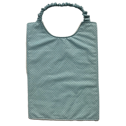 Serviette élastique - bleue à poids blancs