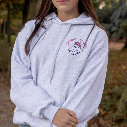 HOODIE GRIS CHINÉ - SPOOKY COWGIRL