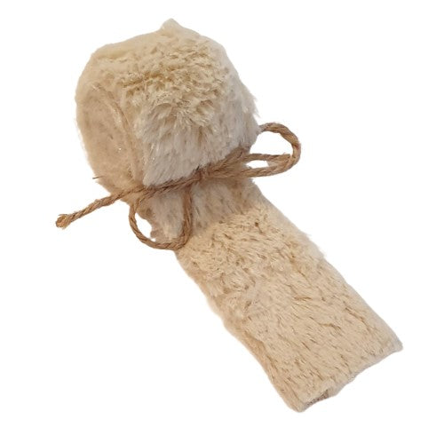 Ruban de peluche crème