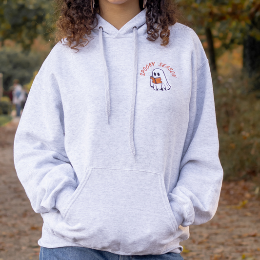 HOODIE GRIS CHINÉ - SPOOKY LECTEUR
