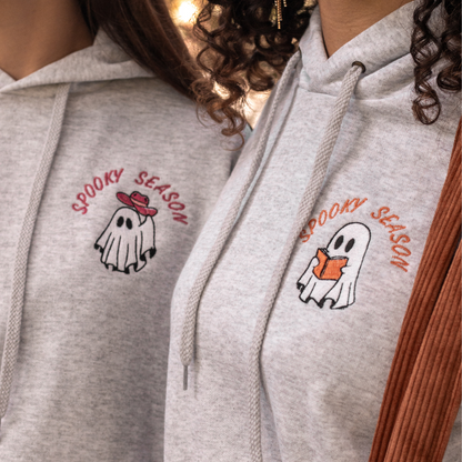 HOODIE GRIS CHINÉ - SPOOKY LECTEUR