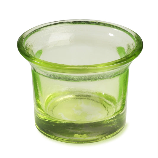 Photophore en verre coloré vert