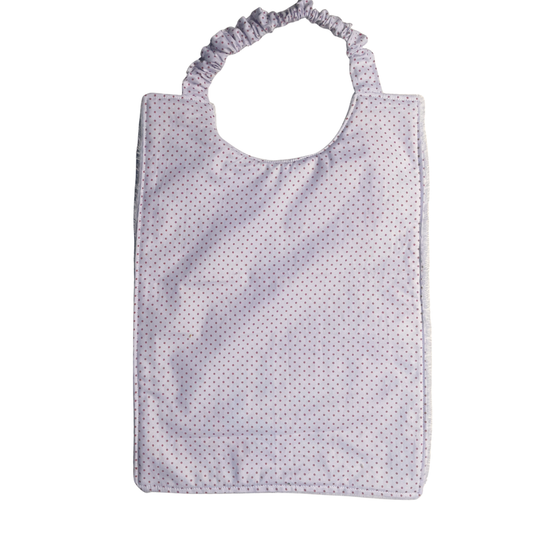 Serviette élastique - blanc à pois roses