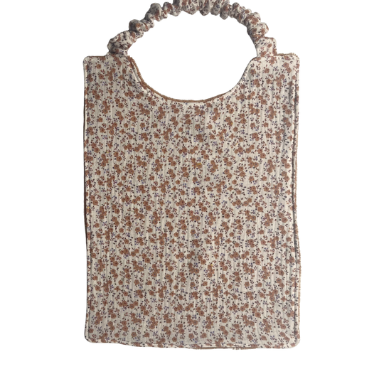 Serviette élastique - petites fleurs marrons