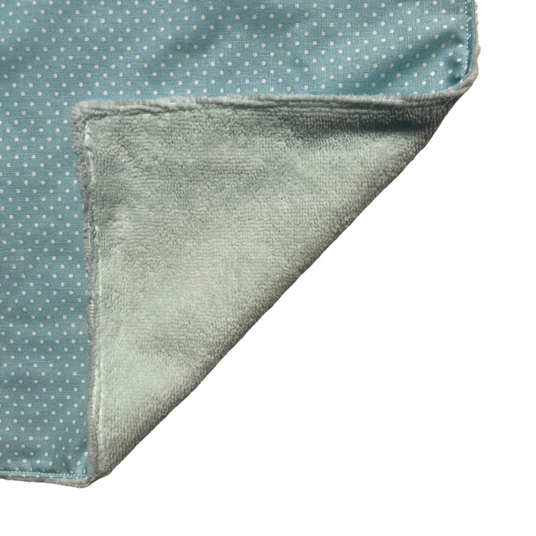 Serviette élastique - bleue à poids blancs