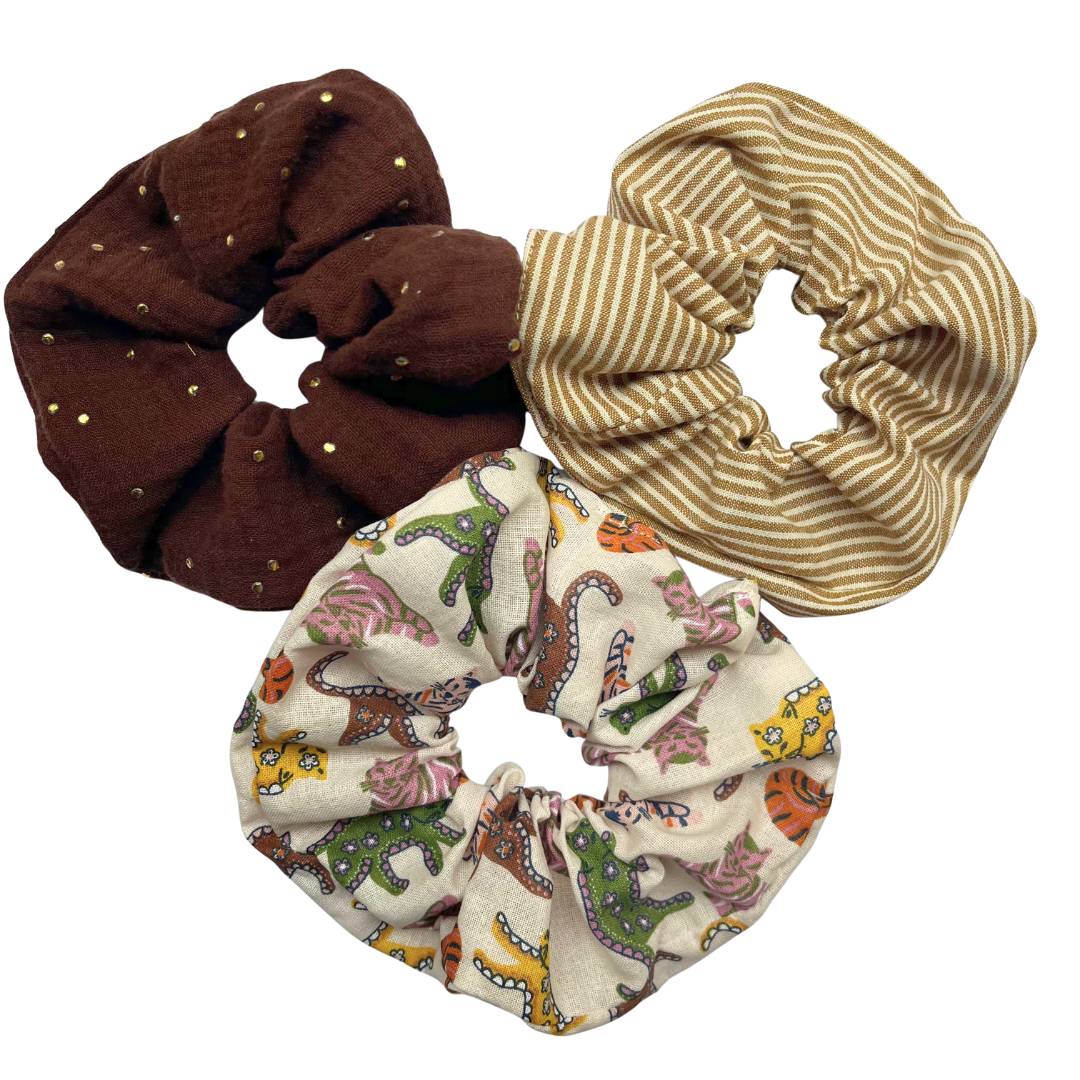 TRIO DE CHOUCHOUS - MARRON