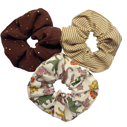 TRIO DE CHOUCHOUS - MARRON