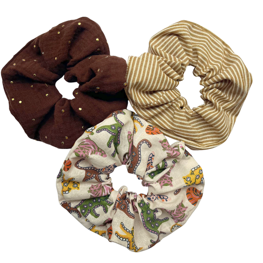 TRIO DE CHOUCHOUS - MARRON