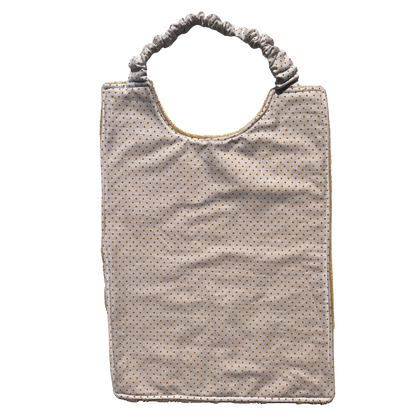 Serviette élastique - blanche à poids dorés
