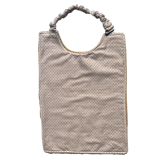 Serviette élastique - blanche à poids dorés