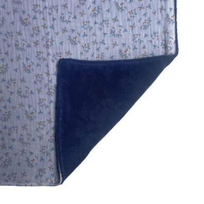 Serviette élastique - petites fleurs bleues