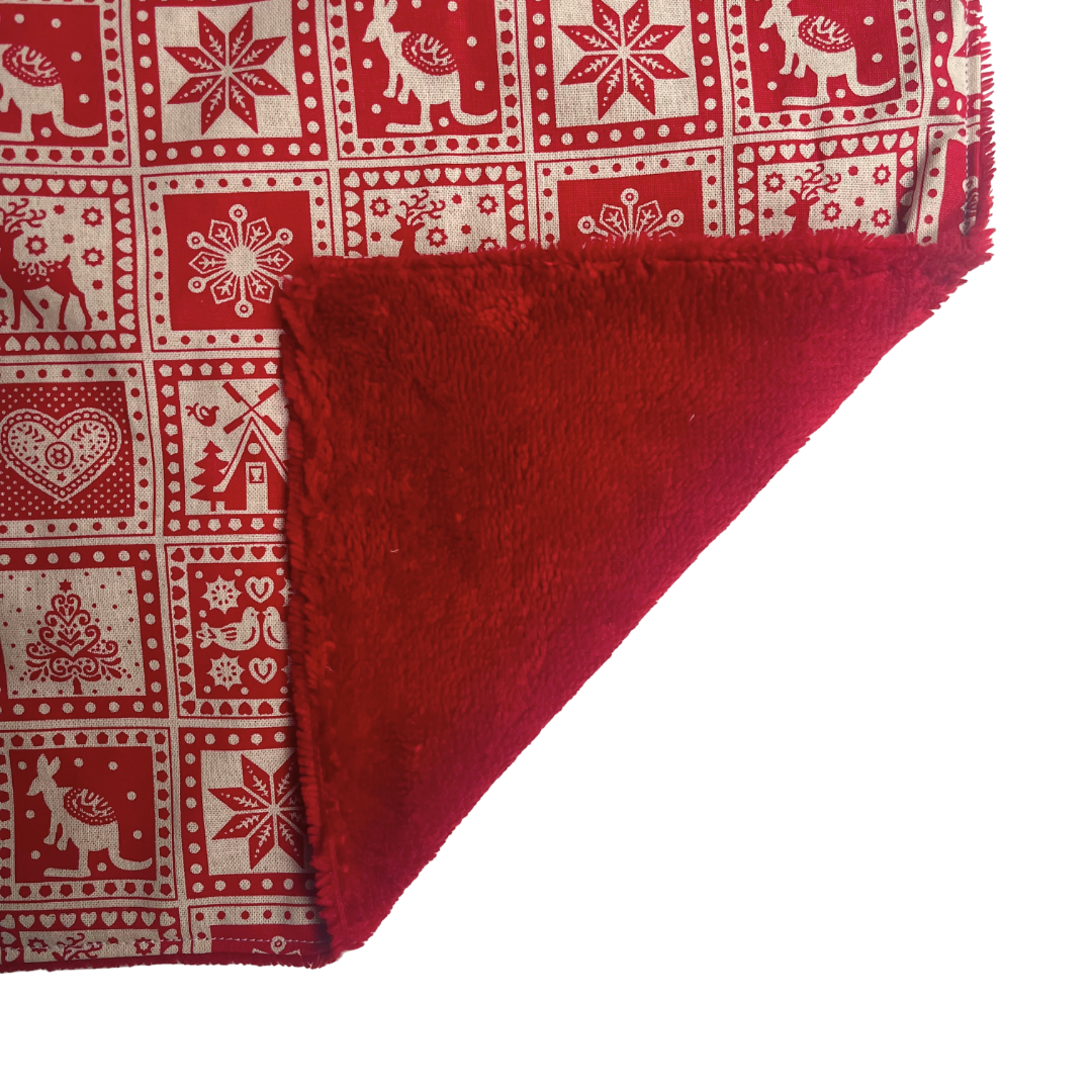 Serviette élastique - Carreaux de Noël