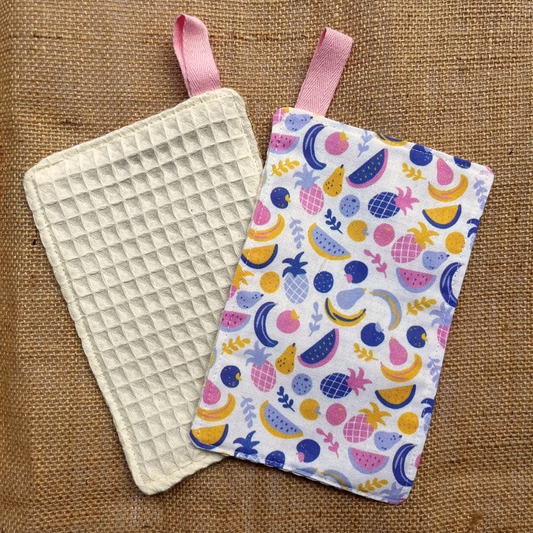 Éponges réutilisables - Lot de 2 - Fruits