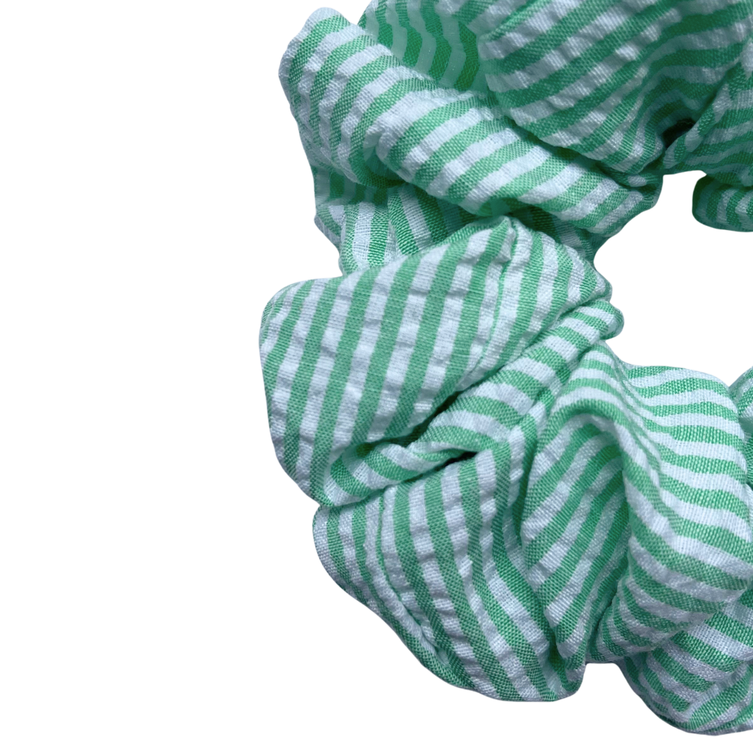 Chouchou - rayures vert et blanc