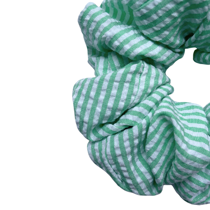 Chouchou - rayures vert et blanc